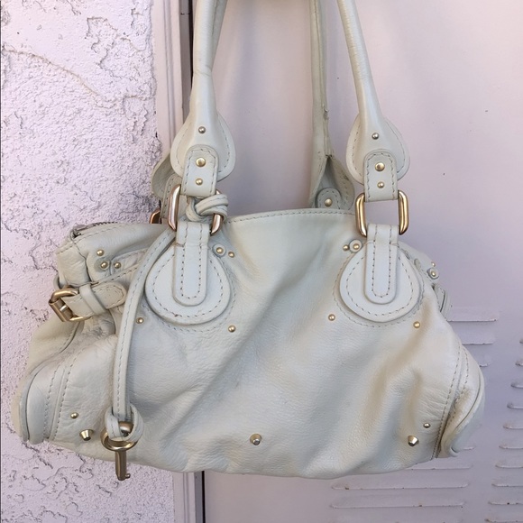 🚫SOLD🚫 Chloe Cream Leather Paddington Lock Satchel Bag - Picture 4 of 15